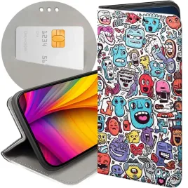 etui-z-klapka-do-apple-iphone-17-pro-wzory-doodle-zwierzeta-potwory-rysunki