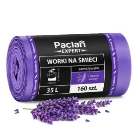 worki-paclan-expert-35l-160-szt-lawendowe-do-kosza-zawiazywane-mocne
