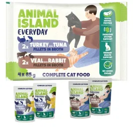animal-island-everyday-cielecina-krolik-indyk-tunczyk-karma-dla-kota-4x85-g