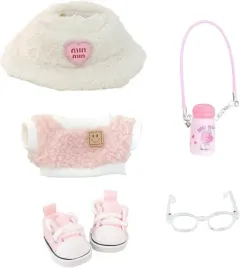 ubranka-dla-lalka-17cm-zestaw-ubranek-stroj-i-akcesoria-pink-5-sztuk