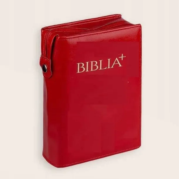 Biblia Plus Okładka na Pismo Święte Oprawa BORDO suwak skóra ekologiczna