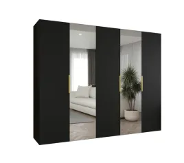 szafa-uchylna-abiks-meble-marbella-2-250-cm-z-lustrem-czarna-mat-zlota