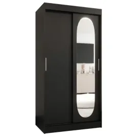 szafa-przesuwna-z-lustrem-abiks-meble-royal-100-cm-czarny-mat-dwudrzwiowa