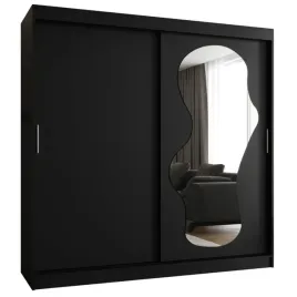 szafa-przesuwna-z-lustrem-abiks-meble-ultra-200-cm-czarny-dwudrzwiowa