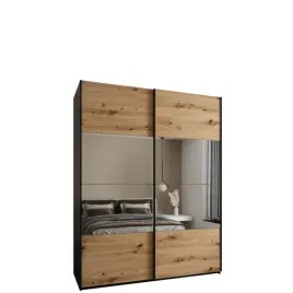 szafa-przesuwna-z-lustrem-abiks-meble-lux-4-200-cm-dab-artisan-czarny