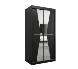 szafa-przesuwna-z-lustrem-abiks-maroko-100x200-czarny-mat-dwudrzwiowa