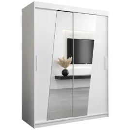 szafa-przesuwna-z-lustrem-150-abiks-meble-rhomb-bialy-mat-150x200-cm
