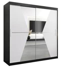 szafa-przesuwna-z-lustrem-200-abiks-meble-maroko-czarny-mat-bialy-mat