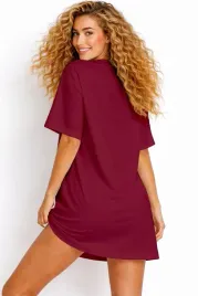 koszulka-damska-oversize-dluga-t-shirt-burgundowa-tunika-mini-sukienka-s