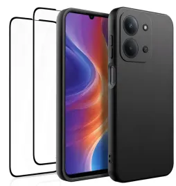 etui-na-telefon-xiaomi-redmi-15c-4g-5g-czarne-matowe-silikon-2x-szklo-5d