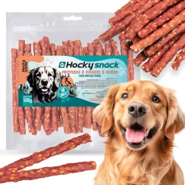 hocky-naturalny-smaczek-przysmak-dla-psa-patyczki-z-kaczki-z-ryzem-500g