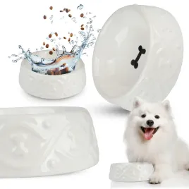 hocky-miska-ceramiczna-dla-psa-karme-wode-16x5cm-classic-biala-kosc-250-ml