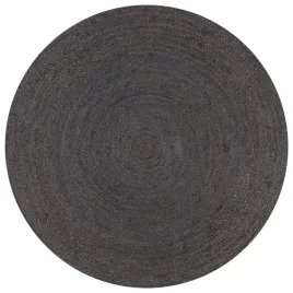 dywanik-z-plecionej-juty-recznie-wykonany-ciemnoszary-o-90-cm