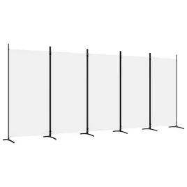 parawan-skladany-z-tkaniny-i-zelaza-5-panelowy-bialy-433x180-cm