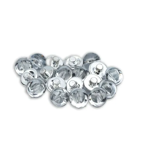 Guzik 10mm stopka 10szt. transparent