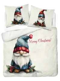 posciel-bawelniana-swiateczna-220x200-kremowa-ze-skrzatem-merry-christmas