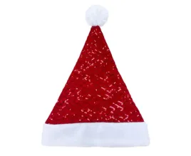 czapka-mikolaja-blyszczaca-czerwone-cekiny-30x42-cm