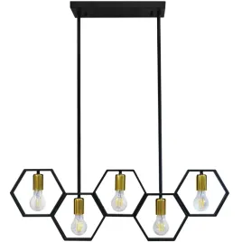 lampa-sufitowa-wiszaca-dekoracyjna-5x-e27-czarna-zlota-honey-sanico-goldlux