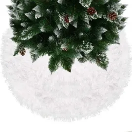 dywanik-pod-choinke-72-cm-bialy-wlochacz-mata-na-prezenty