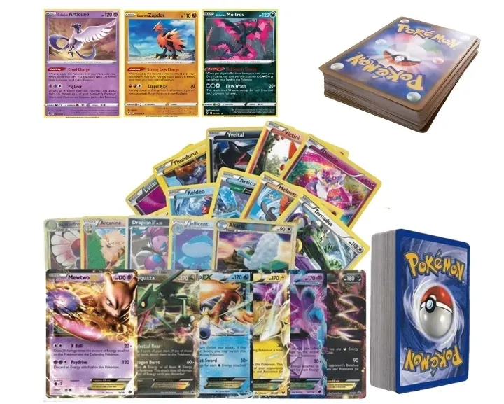 MEGA ZESTAW 100 KART POKEMON TCG (KAŻDA INNA)+10 KART JAPOŃSKICH+1 LEGENDA