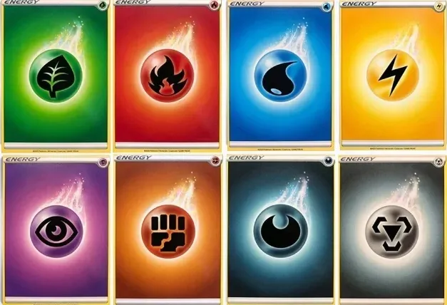 KARTY POKEMON TCG ZESTAW 8 ORYGINALNYCH KART ENERGII - SWORD & SHIELDS