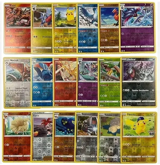 KARTY POKEMON ORYGINALNE TCG HOLO i REVERS HOLO ZESTAW 100szt DZIEŃ DZIECKA