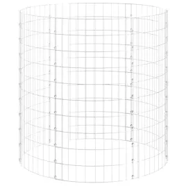 okragly-slupek-gabionowy-100-x-100-cm-srebrny-stal-galwanizowana