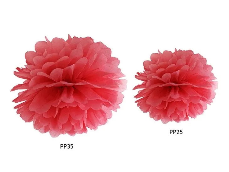 pompon-bibulowy-czerwony-25-cm-urodziny-dekoracja-stan-nowy