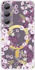 scorpify-etui-magsafe-samsung-galaxy-s25-plus-bezbarwne-w-fioletowe-kwiaty