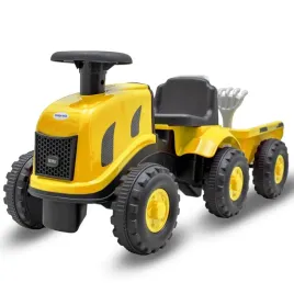 dzieciecy-jezdzik-traktor-z-przyczepa-i-narzedziami-baby-mix-benny-zolty