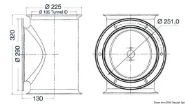 tunel-lewmar-do-rufowego-napedu-o-185-mm-osculati-02-043-02