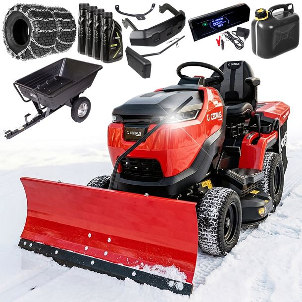 Traktor z Koszem 280L CEDRUS C-TRAC-93HC-H Honda MAX 21 KM 3w1 DUŻY ZESTAW