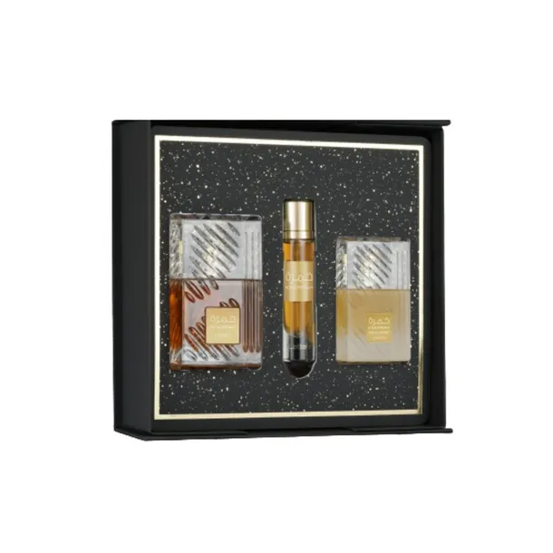 lattafa khamrah woda perfumowana 100 ml   zestaw  