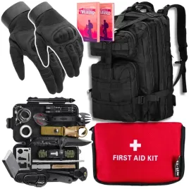 survival-set-plecak-sportowy-rekawice-czarne-l-czerwona-apteczka