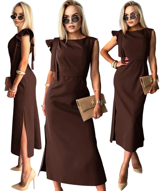 Elegancka SUKIENKA DAMSKA midi duże rozmiary PRODUKT POLSKI wesele 44 MELA