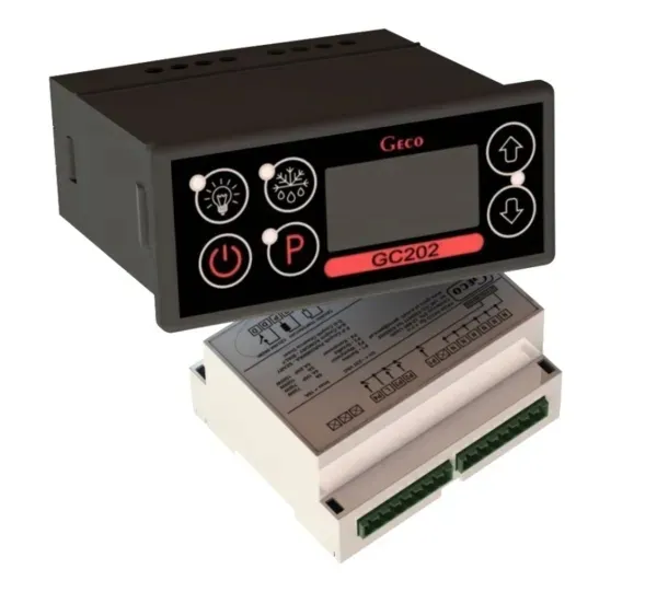 Regulator temperatury GECO GC-202.02 + światło, sterownik chłodniczy