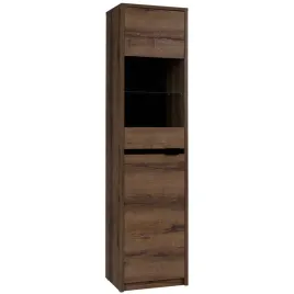 witryna-wysoka-200cm-do-salonu-woody-vd-16-dab-monastery-czarny-polysk
