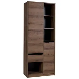 regal-wysoki-woody-80x40x200cm-vd-08-dab-monastery-czarny-polysk
