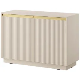 komoda-nowoczesna-wiszaca-ryflowana-bezowa-gold-104-cm-zlote-uchwyty
