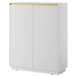 komoda-gold-wysoka-biala-ryflowana-104-cm-zloty-uchwyt