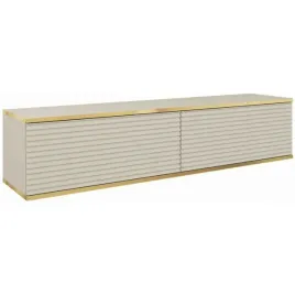 szafka-rtv-wiszaca-bezowa-glamour-135-cm-front-mdf-ryfel-zlote-wstawki