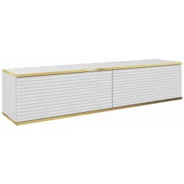 szafka-rtv-wiszaca-biala-glamour-135-cm-front-mdf-ryfel-zlote-wstawki