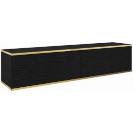 szafka-rtv-wiszaca-czarna-glamour-135-cm-front-mdf-ryfel-zlote-wstawki