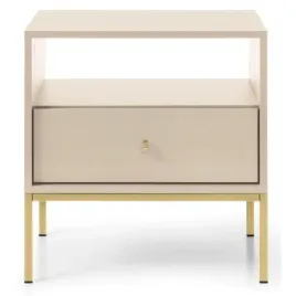 bezowy-stolik-nocny-do-sypialni-linea-ms54-bez-piaskowy-zloty-stelaz