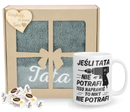zestaw-prezentowy-na-dzien-ojca-recznik-kubek-dla-taty-haft-wzory