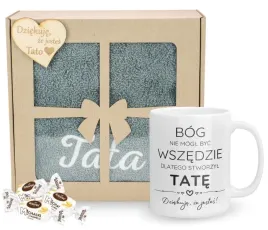 zestaw-prezentowy-na-dzien-ojca-recznik-kubek-dla-taty-haft-wzory
