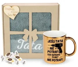 zestaw-prezentowy-na-dzien-ojca-recznik-zloty-kubek-dla-taty-haft-wzory