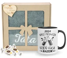zestaw-prezentowy-na-dzien-ojca-dla-taty-recznik-kubek-czarny-wzory-haft