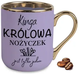 kubek-fioletowy-elegant-na-prezent-krolowa-nozyczek-jest-tylko-jedna-imie