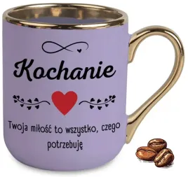 kubek-fioletowy-elegant-kochanie-twoja-milosc-to-wszystko-czego-potrzebuje